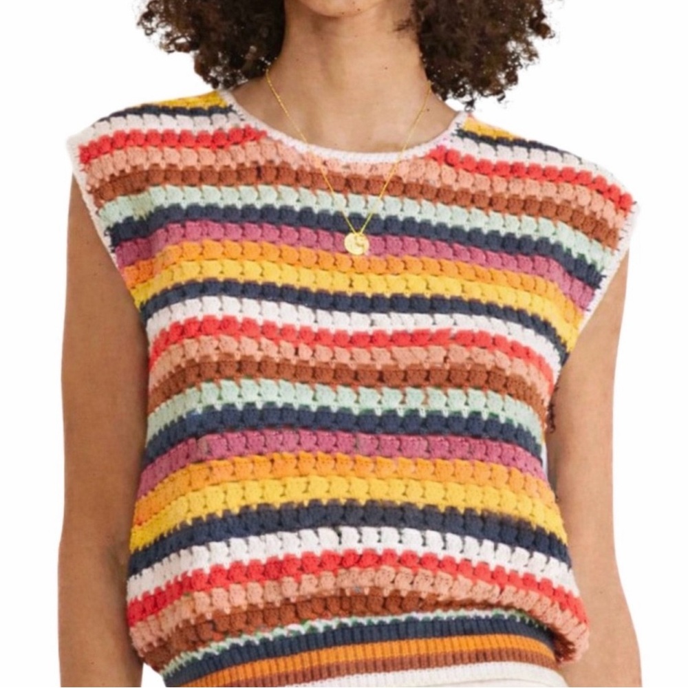 Marine Layer Multicolor Striped
Pullover Crochet
… - image 4